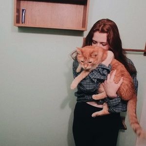 vintage blue plaid button up